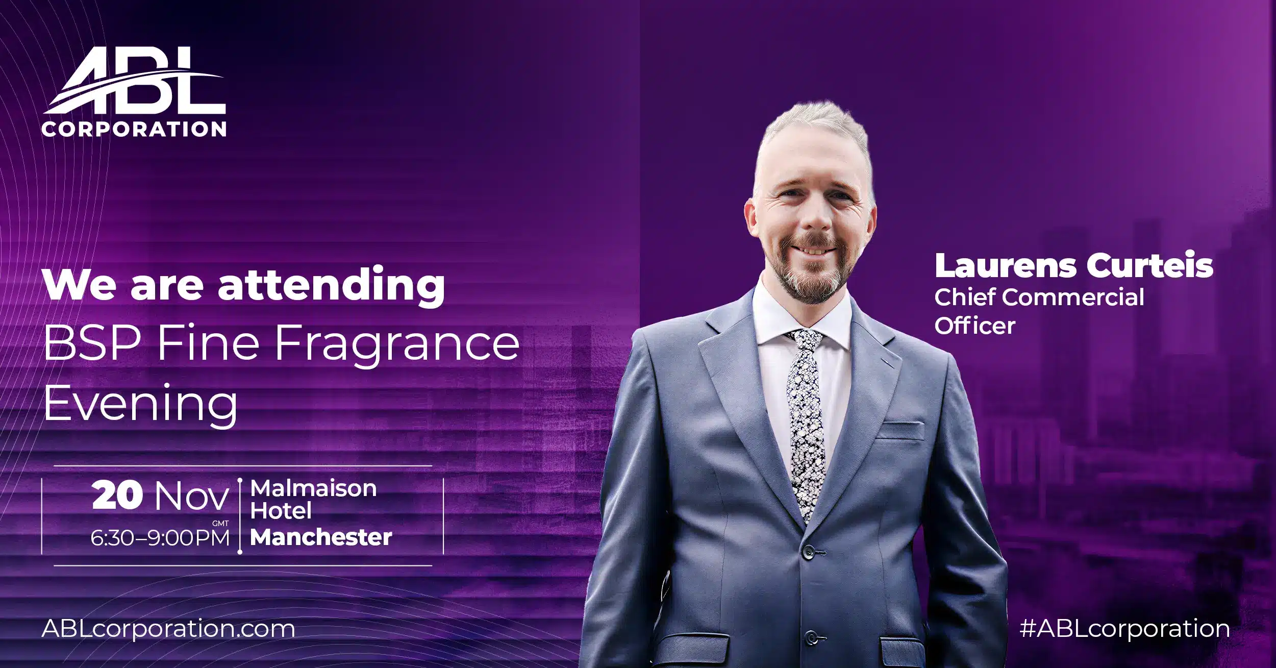 ABL Botanicals to Attend the    BSP Fine Fragrance Evening in Manchester